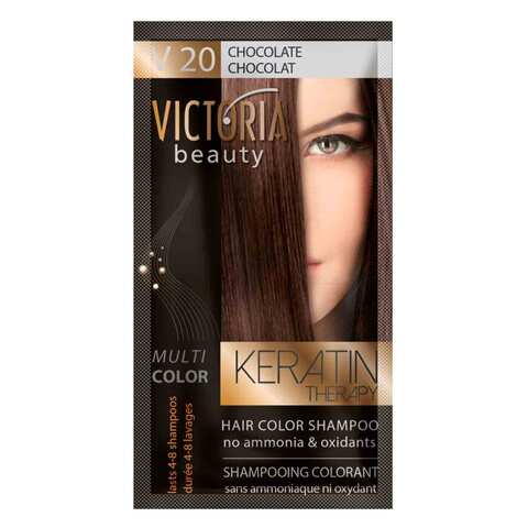 Victoria Beauty Hair Color  Shampoo Keratin Therapy V20 Chocolate 40ml