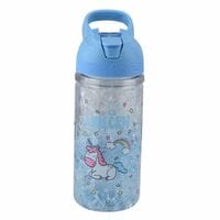 Unicorn Printed Water Bottle Blue 400ml