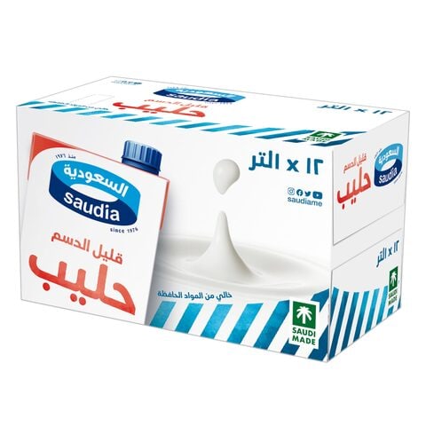 اشتري السعودية حليب طويل الأجل قليل الدسم 1لتر × 12 في السعودية