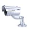 Tomvision - White colour Solar Powered Emulation Fake/Dummy Security Camera with IR Red LED Light Indoor Outdoor Waterproof