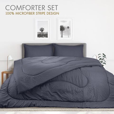 Queen size grey store comforter set