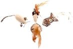 Buy Meetion 4Pcs Portable Cat Toys Mouse Fish Ball Feather Toy With Mint Cat Teaser Pet Toy in UAE