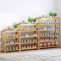LUNA HOME Simple Multi-layer Shoes Organizers, Shoe Bamboo Storage Racks,  Multifunction Cabinets.