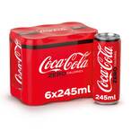 اشتري Coca-Cola Zero Calories Carbonated Soft Drink 245ml Pack of 6 في الامارات