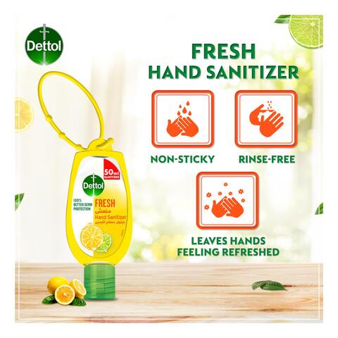 Dettol Fresh Anti-Bacterial Hand Sanitizer 50ml