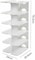 Assembly 6 Layers Stackable Shoe Rack Stand, Adjustable Shoe Shelf for Entryway, Hallway, Closet(White)