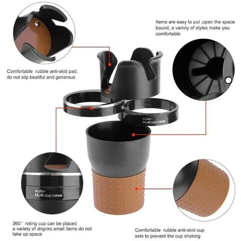 Callmate Car Cup Holder,Multi Cup Holder for Cars,Multi-Functional 5 in 1 Drink  Holders 360°Rotatable Vehicle Cup Holder Organizer for Sunglasses Drink  Phone Holder and Items Storage Car Bottle Holder Price in India 