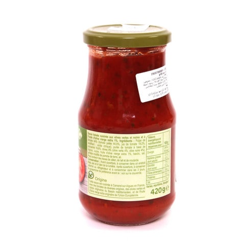 كارفور صلصة معكرونة طماطم زيتون 420غ