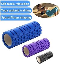 ULTIMAX EVA Yoga Foam Roller Floating Point Gym Physio Massage Fitness Equipment Massager for Muscle Multicolor (Blue) - 35cm
