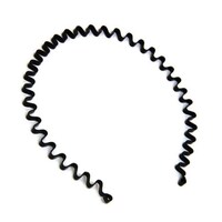Unisex Metal Comb Sports Band middle Long Hair Headband Black For Men and Women-Black