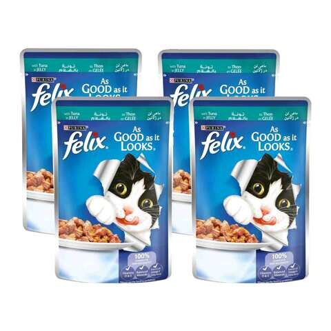 Purina Felix As Good As It Looks Tuna In Jelly Wet Cat Food 85g Pack Of 4