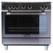 Tecnogas Gas Cooker N2X96G5VC 90X60 Cm Full Safety Stainless Steel