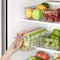 Refrigerator Organizer Bins - Stackable Organizers for Freezer, Kitchen, Countertops, Cabinets - Clear Plastic Pantry Storage Racks (4 items/Set of 8)