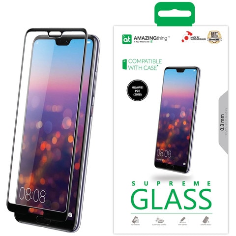 Amazing Thing - Huawei P20 Fully Covered Tempered Glass Screen Protector - Supreme Glass