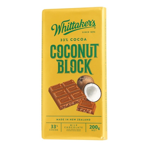 Whittaker&#39;s Coconut Block Milk Chocolate 200g