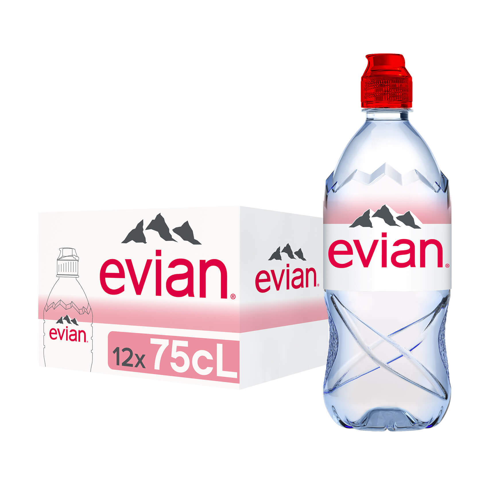 Buy Evian Mineral Water 750mlx12