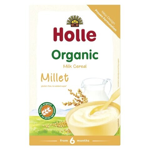 Buy Holle Organic Milk Cereal With Millet 250g in UAE