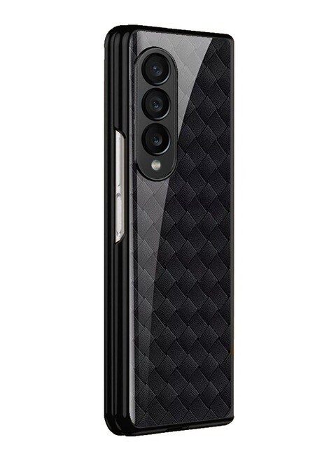 Samsung Galaxy Z Fold 4 Case Luxury Plating Cover with Built-in Screen Protector Glass Hybrid Full Body Protection Flip Cover