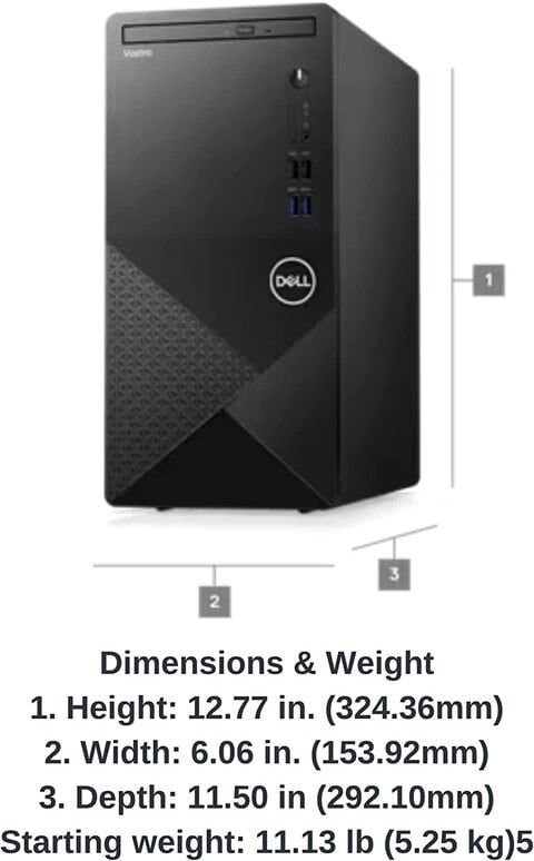 Buy Dell Vostro 3910 12th Generation Business Desktop, 16GB, DDR4 RAM, 1TB  SSD, Intel Core i7-12700 Processor, WiFi 802.11ac, Bluetooth 5.0, DVD-RW,  Windows-11 (Black), 2022 Newest Online Shop Electronics  Appliances