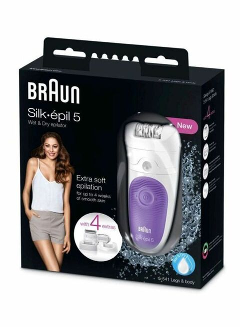 Braun Silk-Epil 5 Wet And Dry Cordless Epilator Purple/White