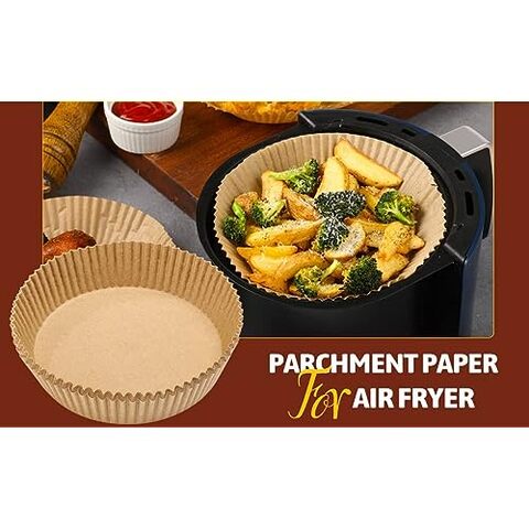 Round Air Fryer Parchment Paper, 100 Pieces 16cm Parchment Paper