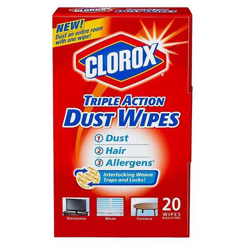Clorox Triple Action Dust Wipes 20 Pieces