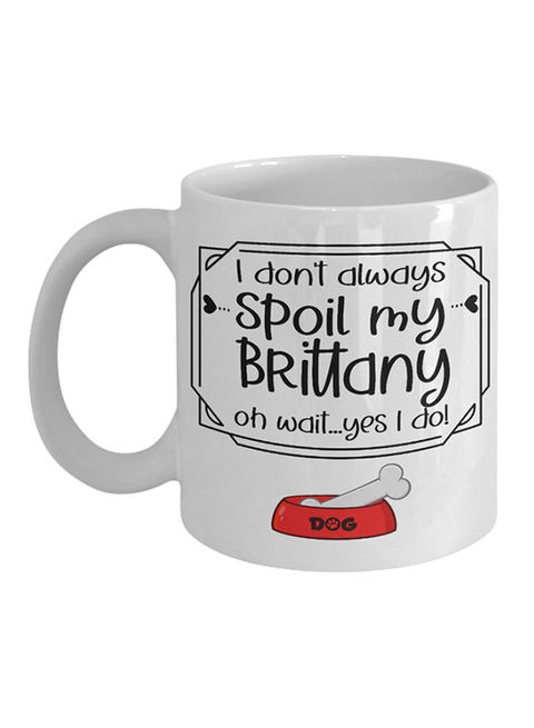muGGyz Printed Ceramic Coffee Mug White