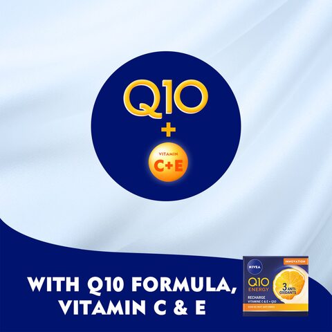 NIVEA Q10 Energy Recharging Night Cream Orange 50ml