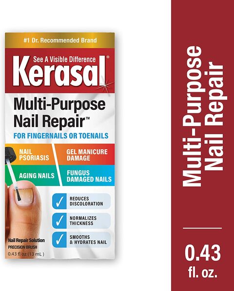 Kerasal Multi-Purpose Nail Repair, Nail Solution For Discolored And Damaged Nails, 0.43 Fl Oz