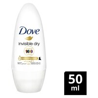 Dove Women Antiperspirant Deodorant Roll-On With 48 Hour Protection And &frac14; Moisturising Cream Invisible Dry Alcohol Free Antiperspirant 50ml