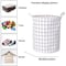 DEO KING Foldable Lattice Clothes Basket White 40*35cm