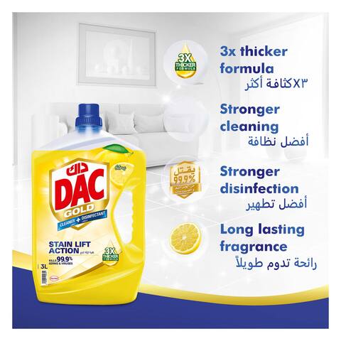 Dac Gold Cleaner + Disinfectant Lemon 1L