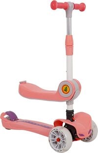 Lovely Baby 2 In 1 Scooters For Kids, Toddler Scooter For Ages 2-7, Music &amp; Light Kids Scooter, Kick Scooter With Foldable Seat, 3 Wheel Scooter And Adjustble Height For Boys/Girls (Pink)