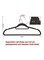 Sapu 10-Piece Cloth Hanger Set Black/Silver 45X23.5Centimeter