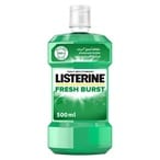 Buy Listerine Fresh Burst Daily Mouthwash With Germ-Killing Oral Care Formula to Reduce Plaque 500ml in UAE