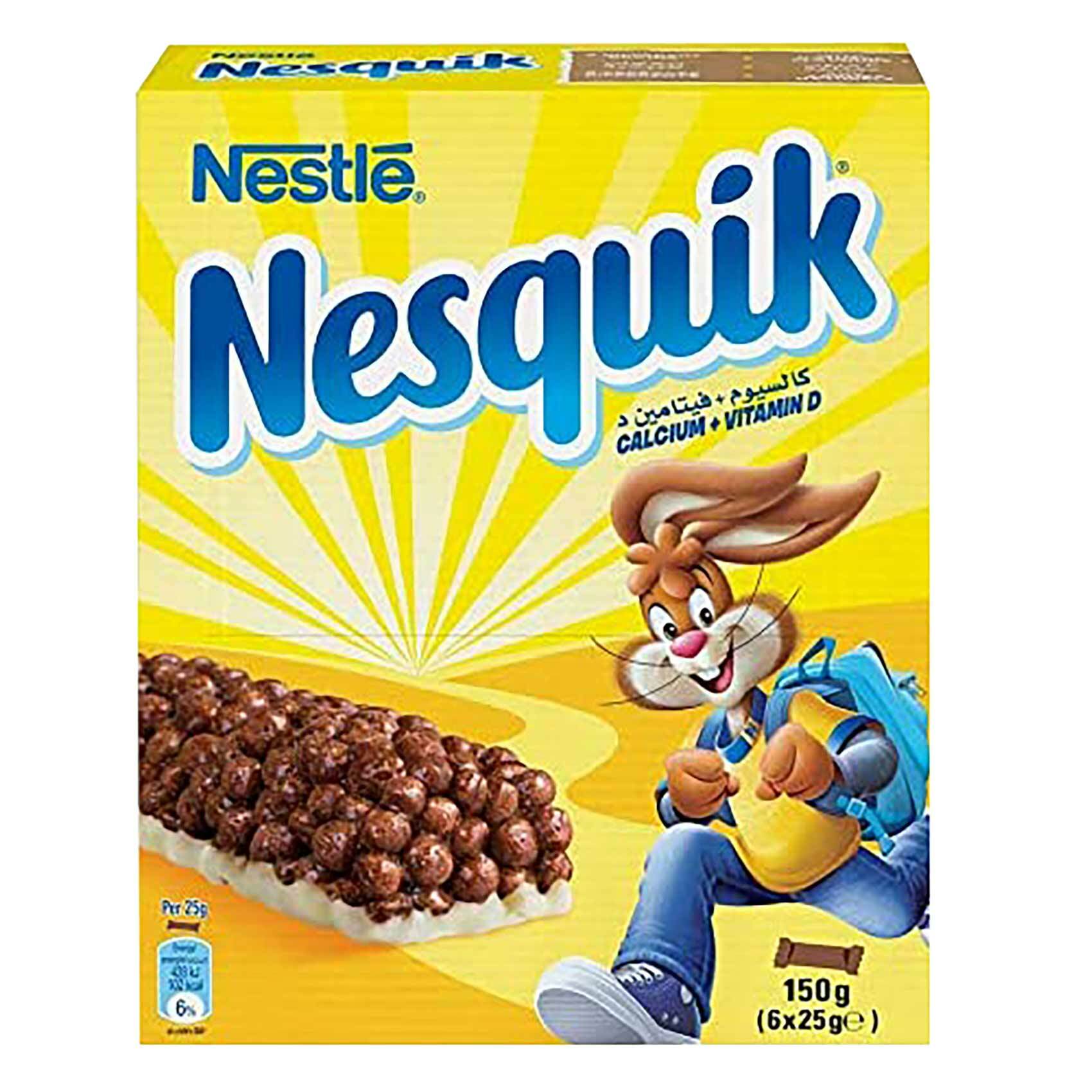 Buy Nestle Nesquik Cereal Bar 25g x Pack of 6 Online Shop Food
