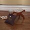 Premium Teak Wood Stool/Foot Rest in Fabric Walnut Finish