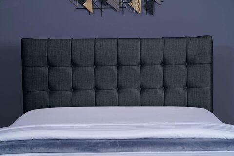 PAN Home Home Furnishings Vista Headboard Chanel Darkl 160 H 125cm Dark Grey