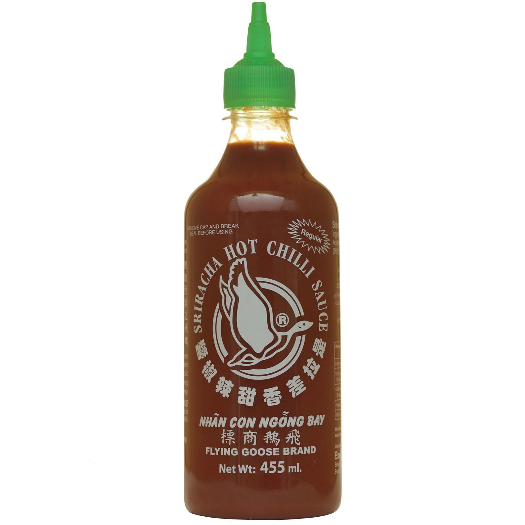 Buy Sriracha Hot Chili Regular Sauce 455ml Online Shop Food Cupboard
