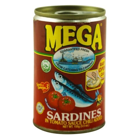 Mega Chili Sardines In Tomato Sauce 155g