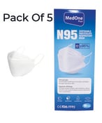 اشتري N95 Pack Of 50 Pieces Disposable White Face Mask في الامارات