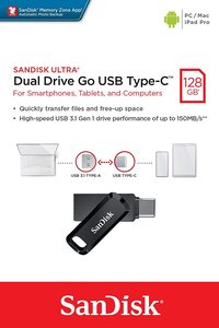 SanDisk 128GB Ultra Dual Drive Go USB Type-C Flash Drive - SDDDC3-0128G-G46