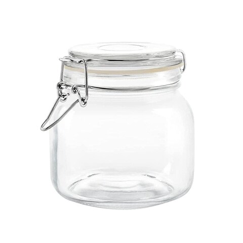 Airtight glass container with stainless store steel lid