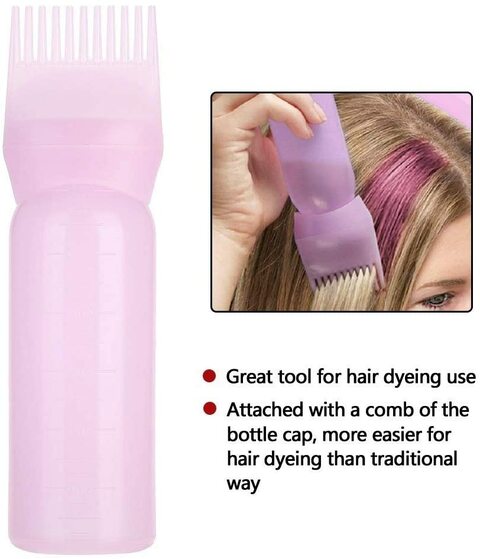 3-Piece Hair Dye Bottle And Brush Dispensing Applicator Set Multicolour