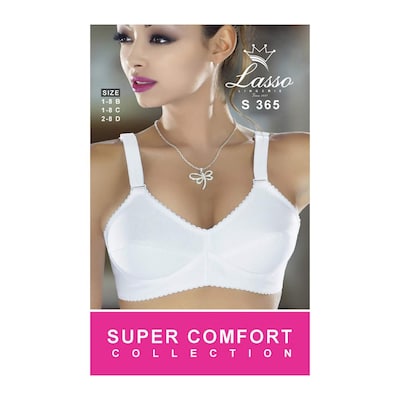 Lasso S980 Support Cup Bra for Women, Black, C34- Fitted price in Egypt,  Egypt