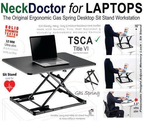 NeckDoctor for LAPTOPS | Portable Ergonomic Laptop Stands for Home, Office