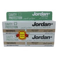 Jordan Green Clean Cavity Protection Toothpaste Green 75ml Pack of 2