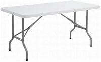 McMola 1.8M (6Ft) Foldable Lightweight Table, Durable Outdoor And Indoor Portable Table, Colour White