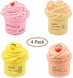 Buy JJ Cutiecute Slime Kit,Super Soft  Non-Sticky, Stress Relief Toy Scented Sludge Toy For Kids, Gift And Birthday (Fruit Butter Slime 4 Pack 100ml*4) in UAE