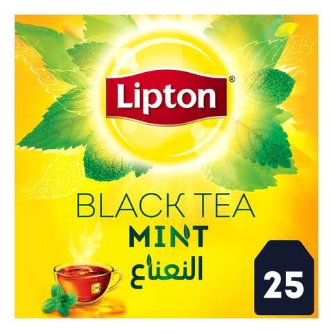 Lipton Flavoured Black Tea Mint 25 Teabags